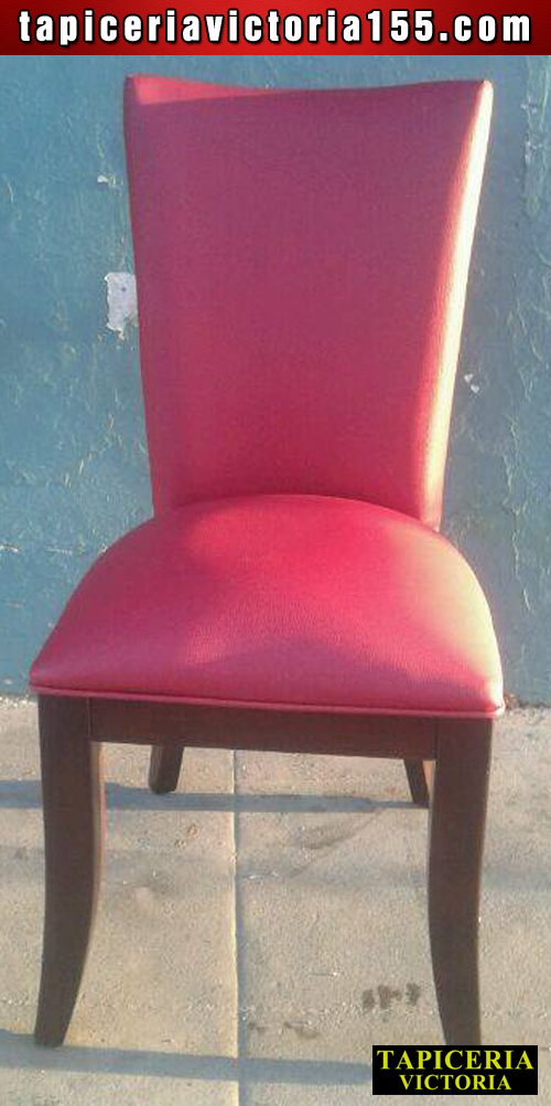 5 Silla roja asiento y respaldo - Tapiceria Victoria